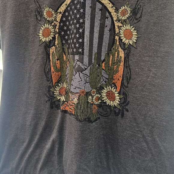 Kawasaki Branded Let The Good Times Roll Graphic V-Neck Motorcycle Shirt (M) - Picture 8 of 8